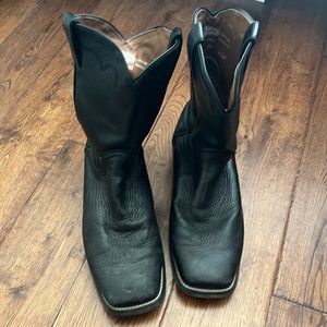 Justin Square Toe Roper boots Black